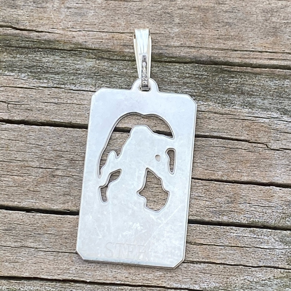 World Tarot Card Pendant solid .925 Sterling Silver dainty Made in USA - Picture 10 of 13